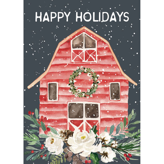 Merry Barn Folded Holiday Cards